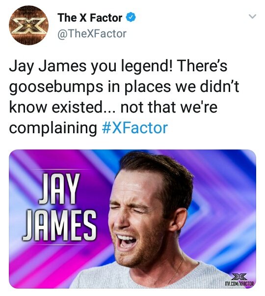 HelenTT_MO's tweet photo. #Day15 #jayadvent #adventcalendar #CountdowntoChristmas 

@TheXFactor speaking for the nation 4 years ago 💥 #XFactor

@JAYJAMES you are a legend and we'll forever be here to support you in all that you do ❤

https://t.co/zrpFEb4SEn

https://t.co/SX0KzznDRG https://t.co/vaLOofiaE0