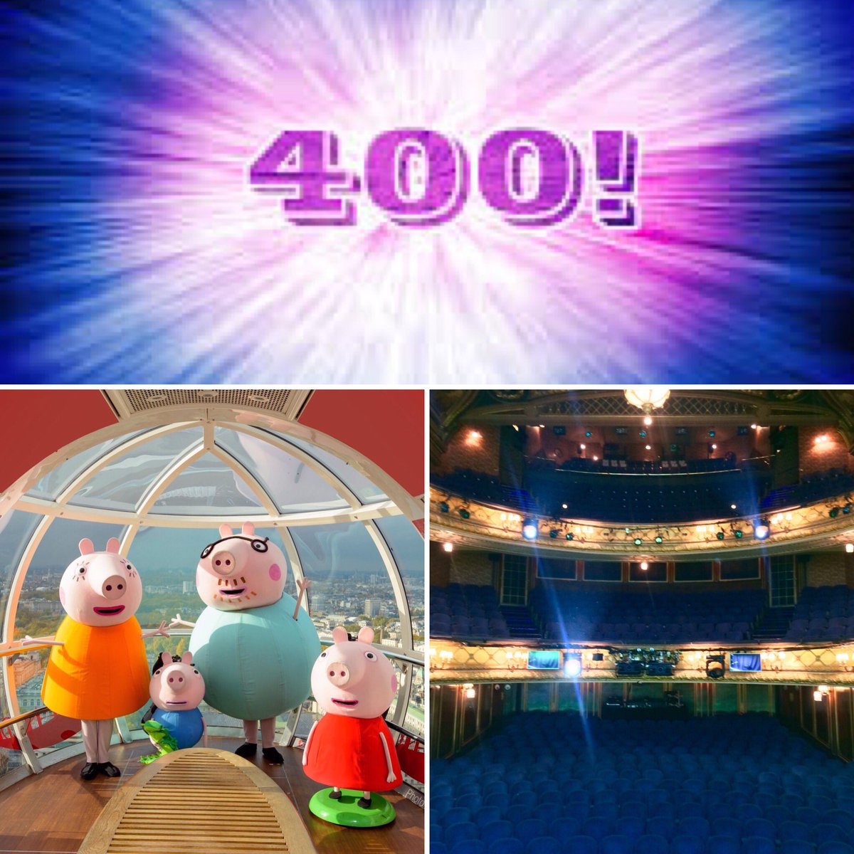 It's show 400 of Peppa Pig's Adventure!! 🎉🐽🎉🐷🎉 #peppapiglive #400th @Limelight_Group @FieryAngelHQ  #landmark