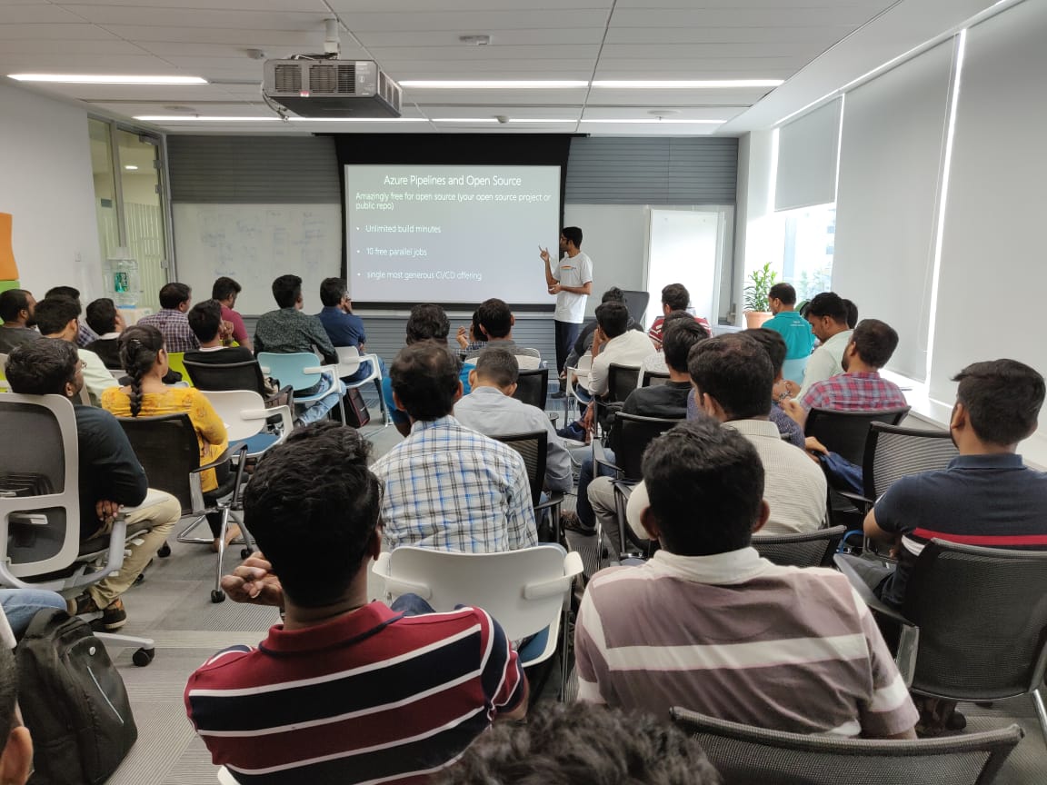 XMonkeys360's tweet photo. Next awesome session started "Integrate Your #GitHub Projects With #Azure Pipelines" by @balachir  #AzureDevOpsChennai #XMonkeys360 #IndiaMVP #mvpbuzz #CICD #AzureDevOps @github @AzureDevOps @IndiaMVP https://t.co/mnEqADM8I6