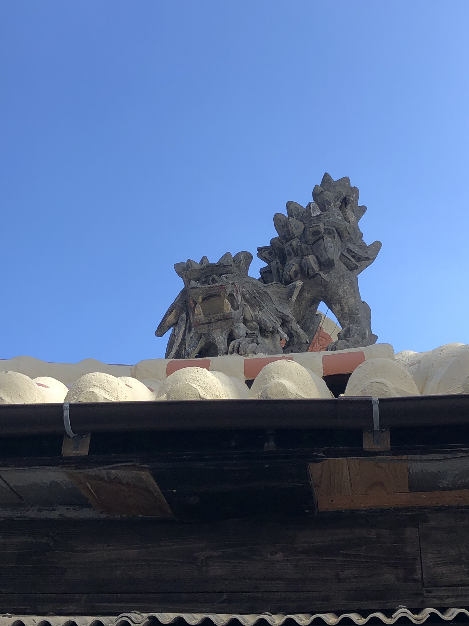 たびのレシピ 那覇市前島の沖縄そば いじぐふ さん 食べ慣れた沖縄そばとはだいぶ違ったそばでした すごく美味しかったです そして屋根の上のシーサーがカッコイイ いしぐふー 沖縄そば 那覇市前島 シーサー T Co 3oi2yx1s6u Twitter