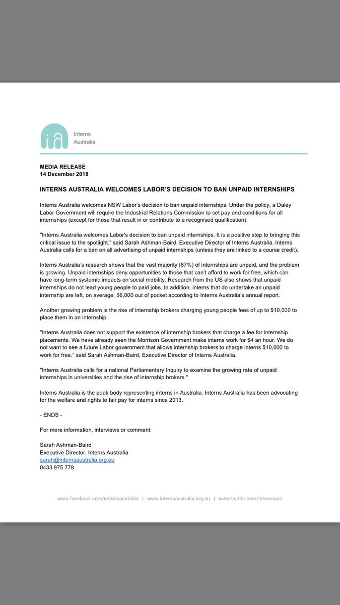 InternsAUS's tweet photo. Read our response: https://t.co/5mpVPnSHAE