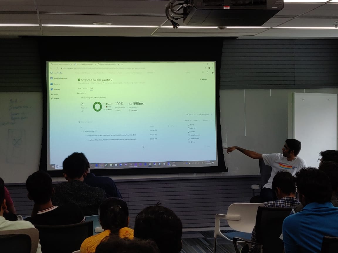 XMonkeys360's tweet photo. Demo in #GitHub Projects With #Azure Pipelines by @balachir #AzureDevOpsChennai #XMonkeys360 #IndiaMVP #mvpbuzz #AzureDevOps https://t.co/IrFQs54Aga