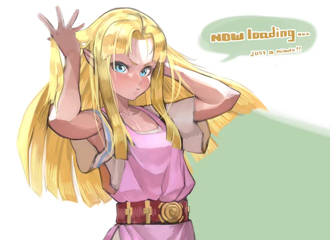 戦闘準備中ゼルダ姫
#スマブラSP 