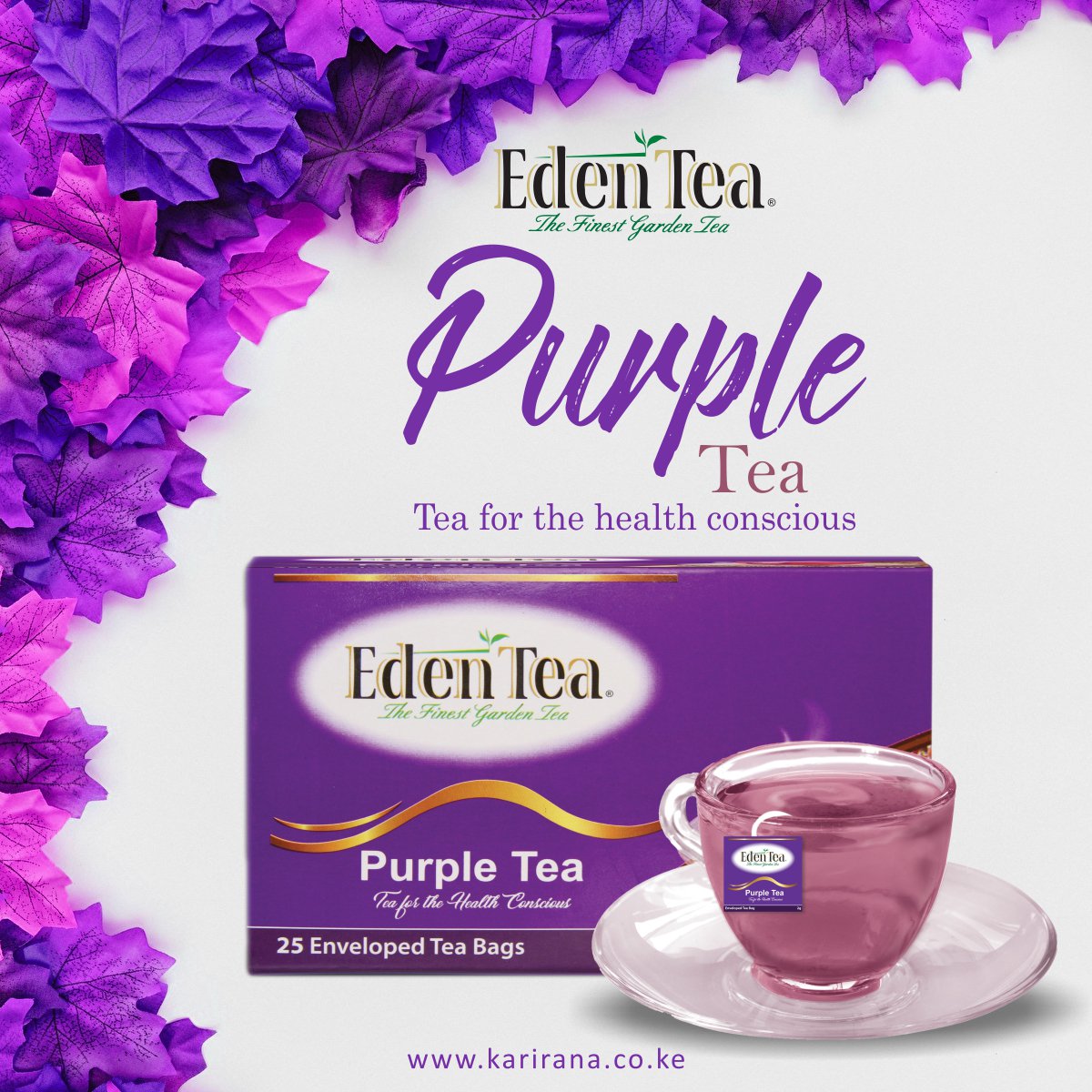 EdenTeaKE's tweet photo. Treat your taste buds with a healthier cup of #Chai ! An unexpected cup filled with goodness is now going to be a part of your daily routine with Eden #PurpleTea. Stay tuned to know more. 
#EdenTea #TheFinestGardenTea #EdenteaAt10 #TeaForTheHealthConscious #InternationalTeaDay https://t.co/7c6ZUQP3EQ