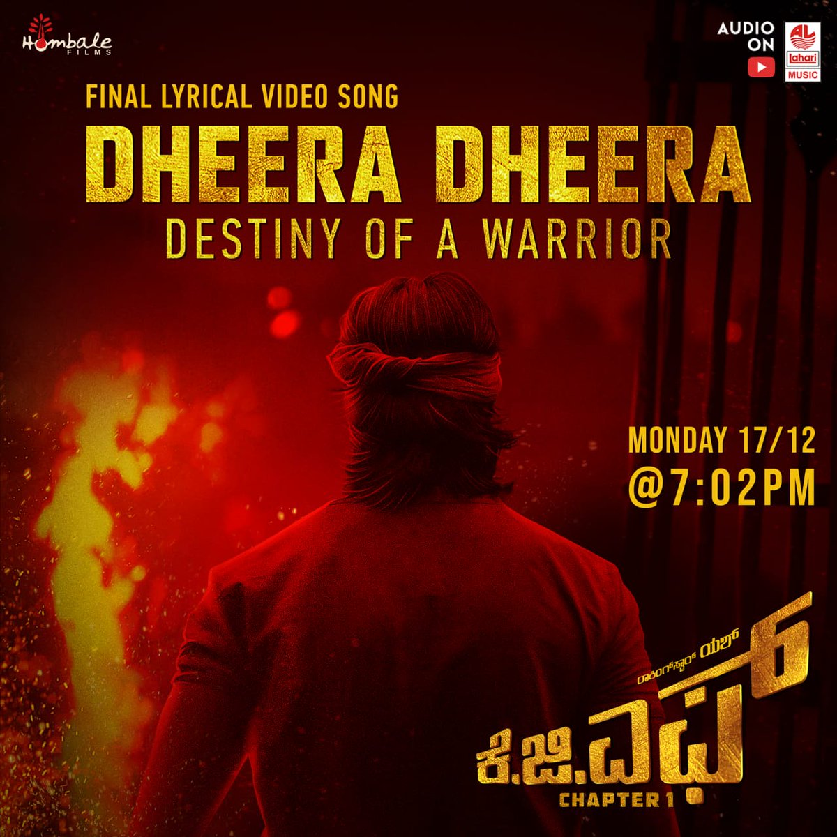 Final and Powerful Song #DheeraDheera from #KGF releasing on Monday at 7pm

Are you ready for the Monster song??

#Yash <a href="/prashanth_neel/">Prashanth Neel</a> @BasrurRavi <a href="/bhuvangowda84/">Bhuvan Gowda</a> 
#KGF21Dec