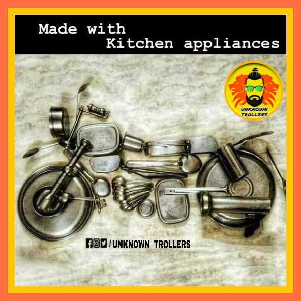 TrollersUnknown's tweet photo. Made with kitchen appliances. 
#creativity #creative #creativepeaks #unknowntrollers #unknowntroller #Unknowntrollers #Unknowntroller #creativity #creatives #creativelevel #unknowntrollers #creativity #creatives https://t.co/OfRNEno5PA