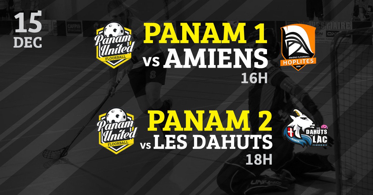 Venez soutenir Panam United Floorball aujourd'hui à partir de 16h au Gymnase Gauguin 📍#ChampionnatdeFrance #gameday