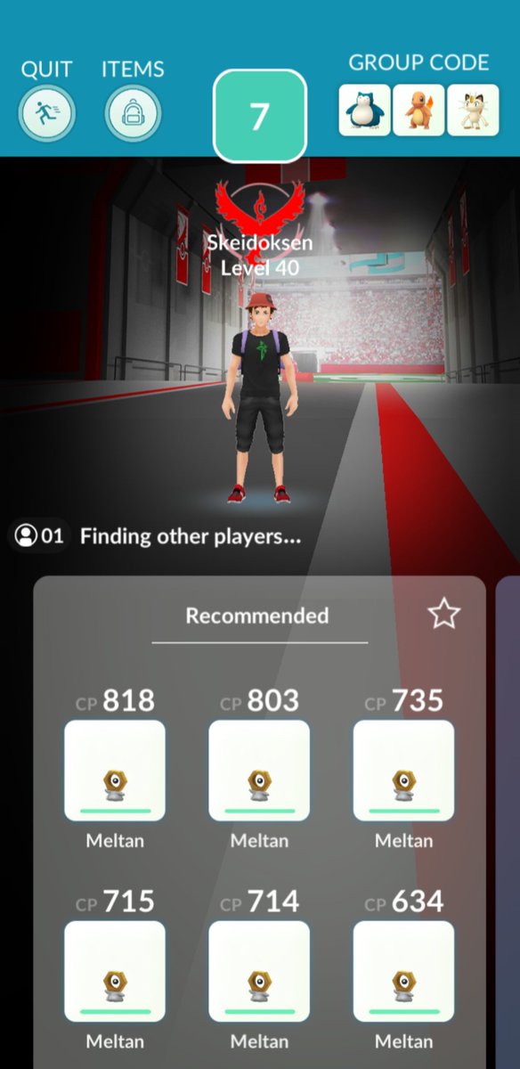 PokeNorge's tweet image. Buizel #funraid with just one #meltan used #PokemonGO