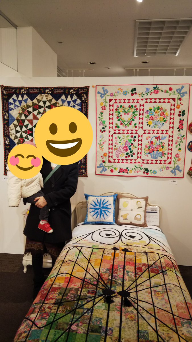 Echtheit06's tweet image. 匠大塚のキルト展へ行ってきました。私の作品も飾っていただきました(((o(*ﾟ▽ﾟ*)o)))