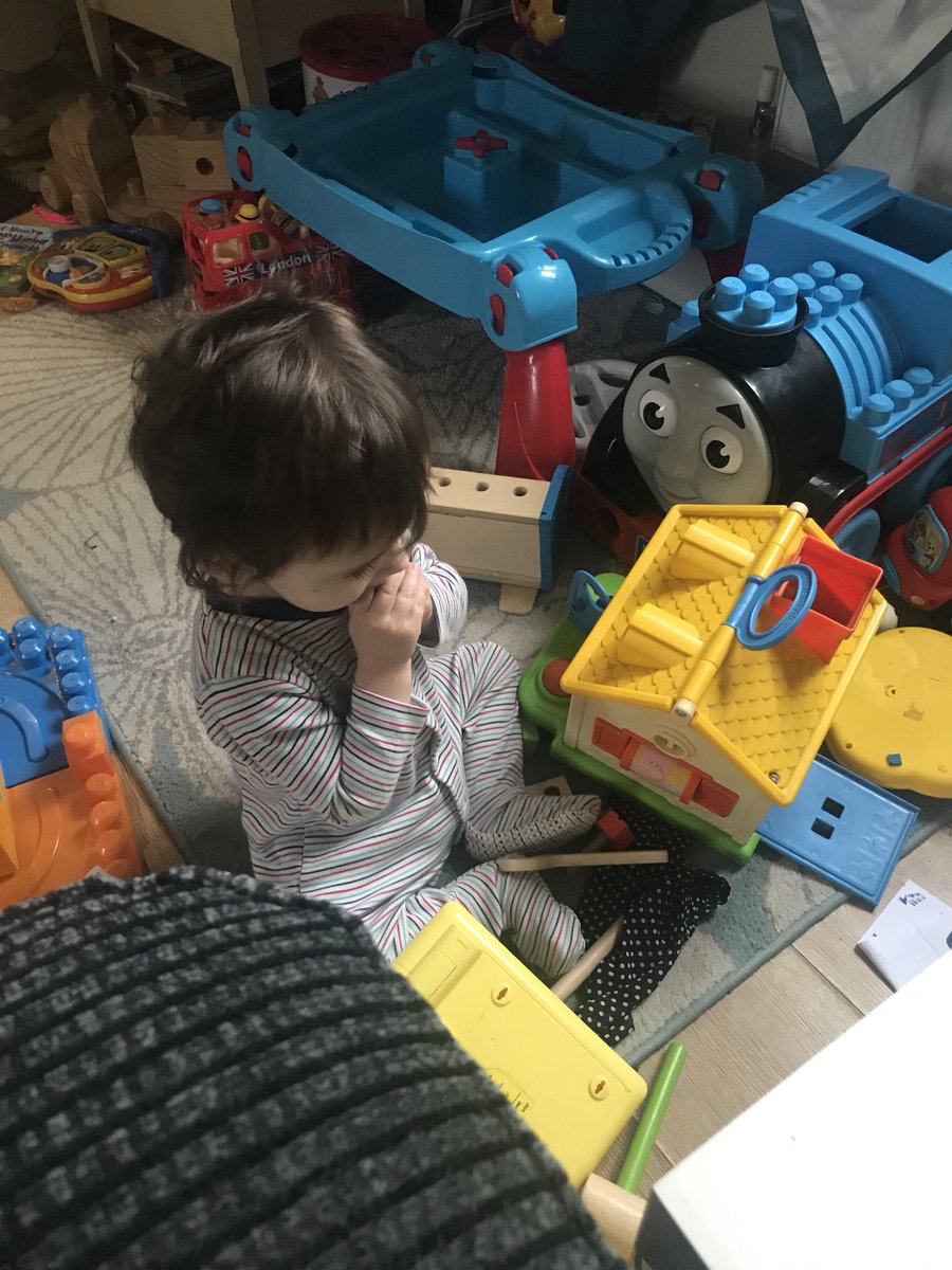 Don307's tweet photo. When your baby destroys his calendar and gets out a chocolate and starts eating it!!! https://t.co/0ZQDCOh7vI