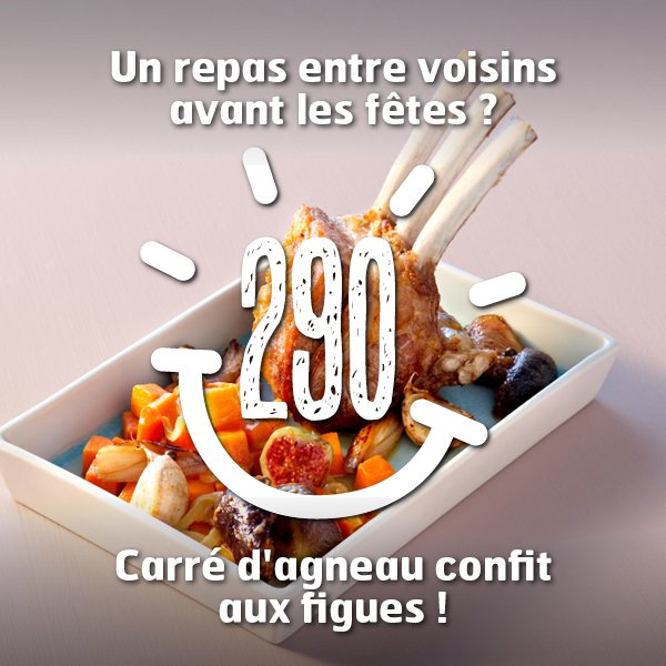 Un repas à partager avec les voisins avant les fêtes ? Carré d'agneau délicatement confit, un régal pour tous ! 🤗
bit.ly/2BB2MGa