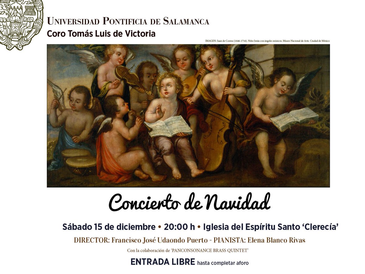 UPSA (@upsa) on Twitter photo El <a href="/CoroUPSA/">Coro Tomás Luis de Victoria</a> ofrece hoy su tradicional Concierto de #Navidad. La actuación se celebrará en la Iglesia #Clerecía a las 20:00 h y contará con la colaboración de 'Panconsonance Brass Quintet'. ow.ly/fdjn30mZgwH El <a href="/CoroUPSA/">Coro Tomás Luis de Victoria</a> ofrece hoy su tradicional Concierto de #Navidad. La actuación se celebrará en la Iglesia #Clerecía a las 20:00 h y contará con la colaboración de 'Panconsonance Brass Quintet'. ow.ly/fdjn30mZgwH