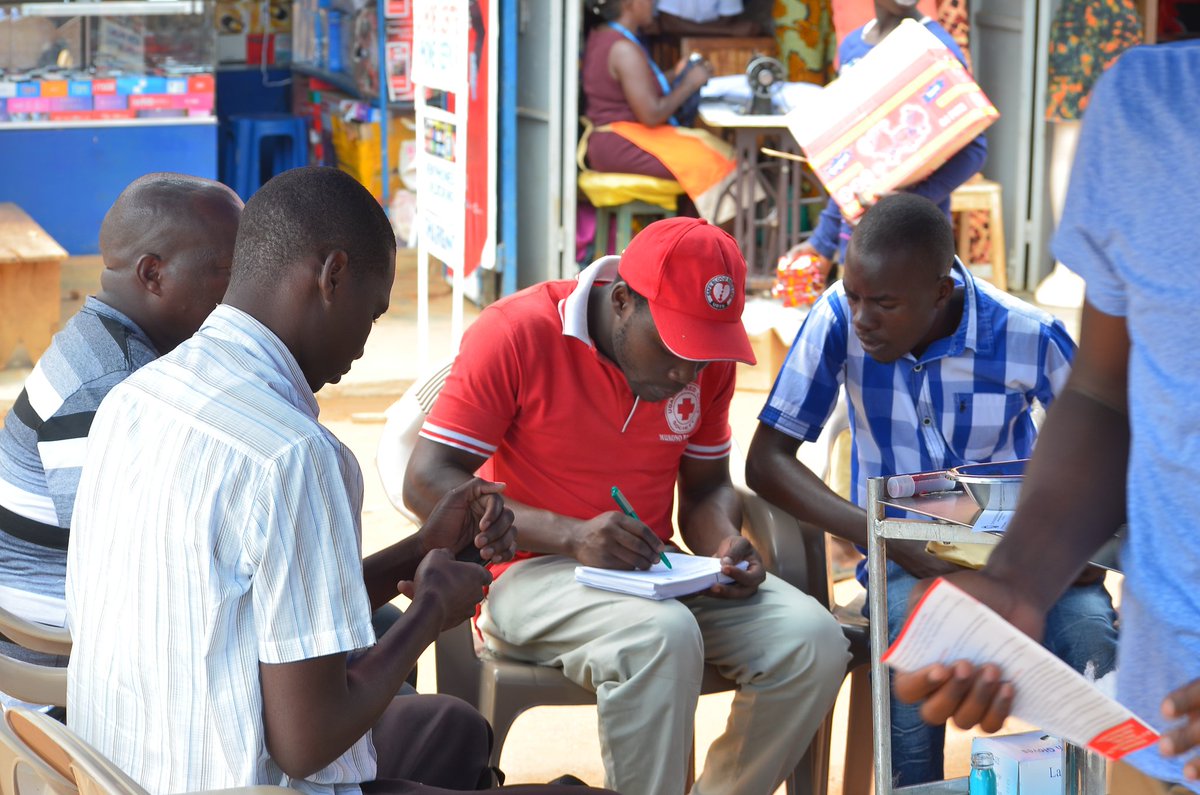 PGUganda's tweet photo. Happening now in Mukono Taxi Park. Blood is not for sale.
#BloodDriveUg
#SaveALife18 https://t.co/wLQZEKr62h