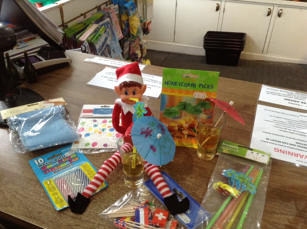 bparties's tweet photo. #naughtyelf was on the cocktails last night...oooohhhh dear #elfontheshelf2018 #Christmas #leyland #Preston #Chorley #cocktails https://t.co/h4esgUN0Eg