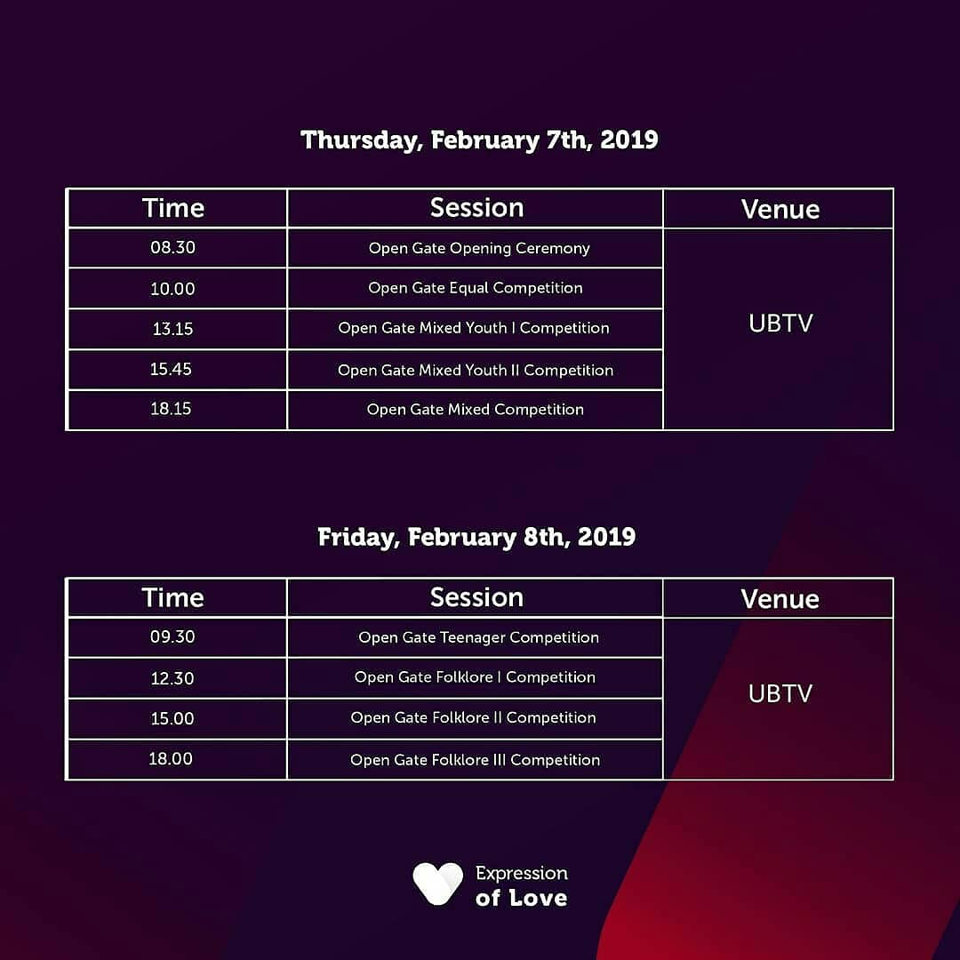 BCF_UB's tweet image. 9th BRAWIJAYA CHOIR FESTIVAL 2019 

Here's 9th Brawijaya Choir Festival Sessions' Open Gate Schedule

With the following categories: Children Choir, Teenager Choir, Mixed Youth Choir, Mixed Choir, Equal Choir, Ensemble Choir Foklore Choir, Pop/Jazz Choir.
#BCF9