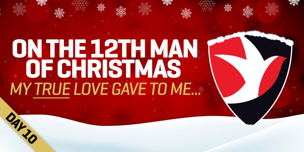 CTFCofficial's tweet photo. GIVEAWAY: On the 12th Man of Christmas my true love gave to me...🔴⚪️

A signed ball from the Jockeys v Cheltenham Town Legends game in April. 

Retweet to enter! All the details and information for #ctfc fans over Christmas here: https://t.co/h7DAUZC8ja ⚽️🎁 https://t.co/GYjpBMqMtu