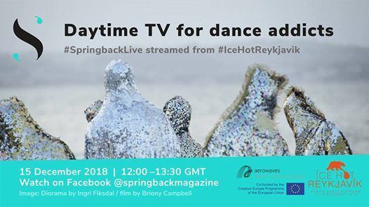 edndancenetwork's tweet image. Dance addicts! Don&apos;t forget to tune in at noon (GMT) to watch #SpringbackLive from #icehotreykjavik  on @springbackmag facebook page. Send your questions to the presenters, they will read them to the artists and guests 👀👂🗣@AerowavesEurope 

buff.ly/2LgBM1M