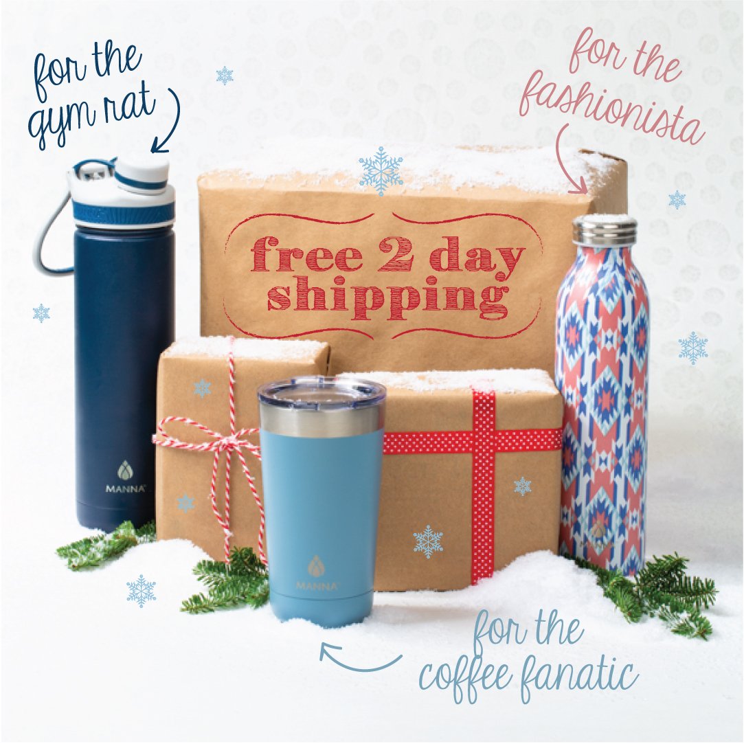 🚨DROP EVERYTHING YOU ARE DOING🚨 #MannaHydration is giving you #FreeShipping on all orders! Get your last minute holiday shopping done with the gift that is perfect for anyone.🛍🛍🛍🛍 PSA🎙- December 14th is the last day to have guaranteed on-time shipping for #Christmas!📦