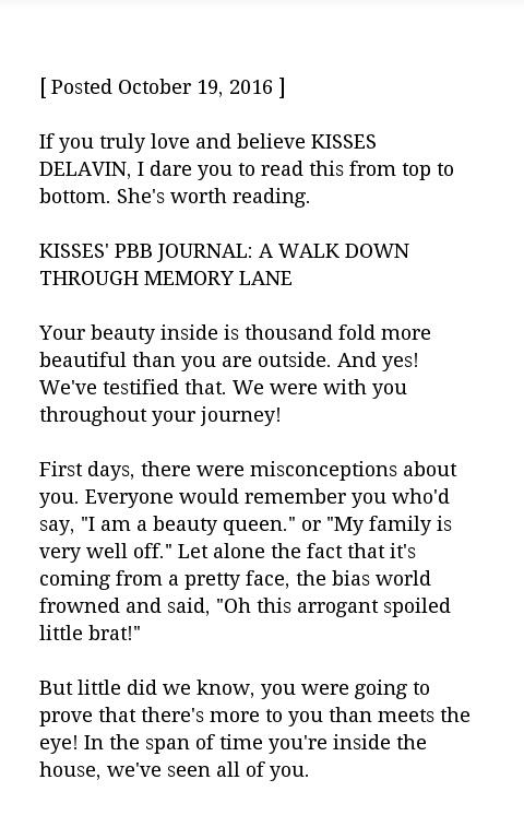 EWMademoiselle's tweet photo. I grabbed this from fb more than 2 years ago when it was posted. And I just feel an intense urge to repost it here!

Ang tanong: May nagbago ba?

• YES, MERON! SHE HAS BECOME STRONGER AND WISER IN LIFE. ♥

#KissesDelavin 
#DonKiss
#PBBComeb8ck @KissesDelavin 

ccto https://t.co/dtyKRNgGNN