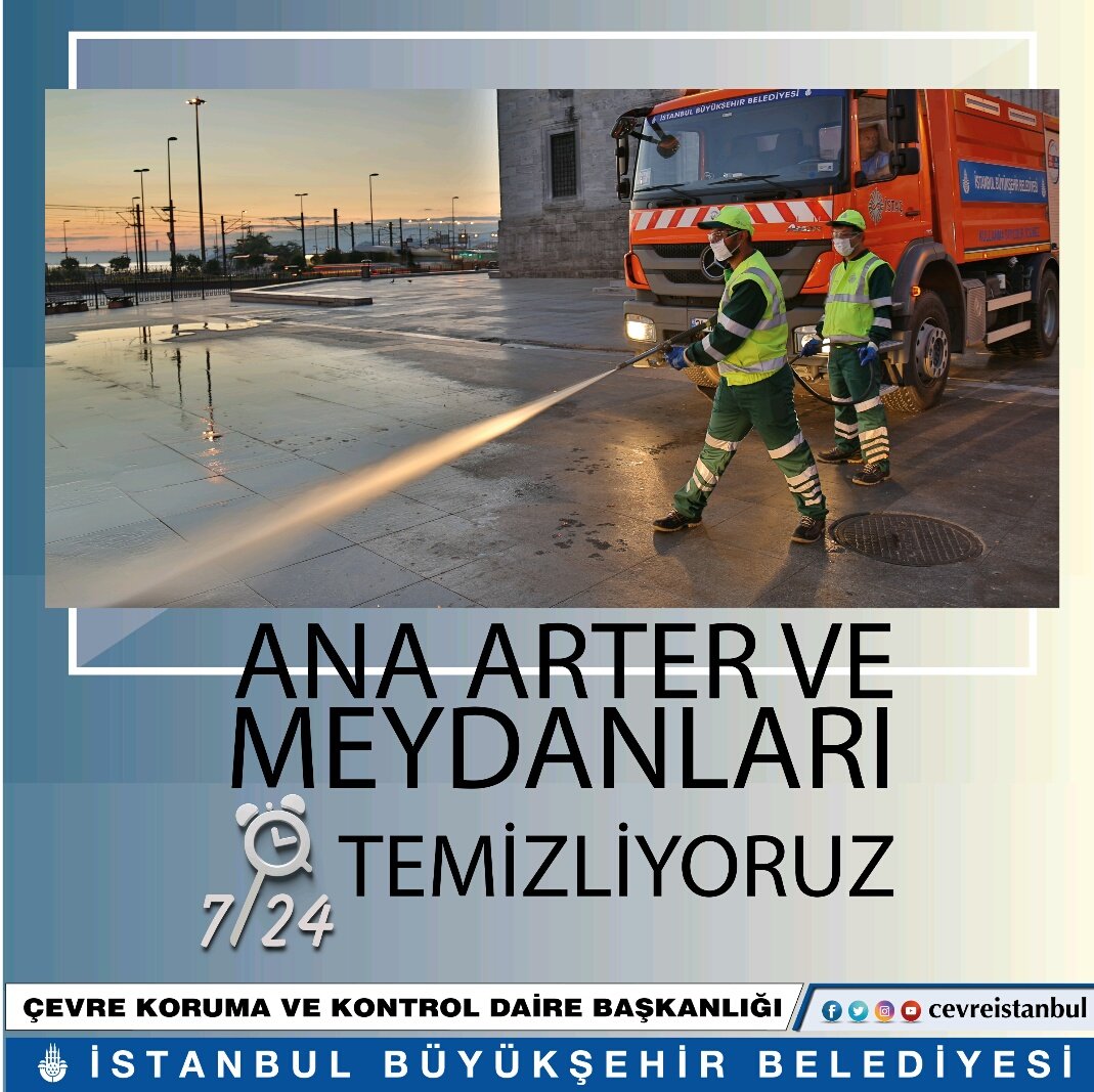 Ana Arterlerde ve Meydanlarda 7/24 Temizlik

#cumartesi #haftasonu #türkiye #istanbul #çevre #büyükşehir #belediye #beyazmasa #ibb #istacistanbul #meydan #temizlik