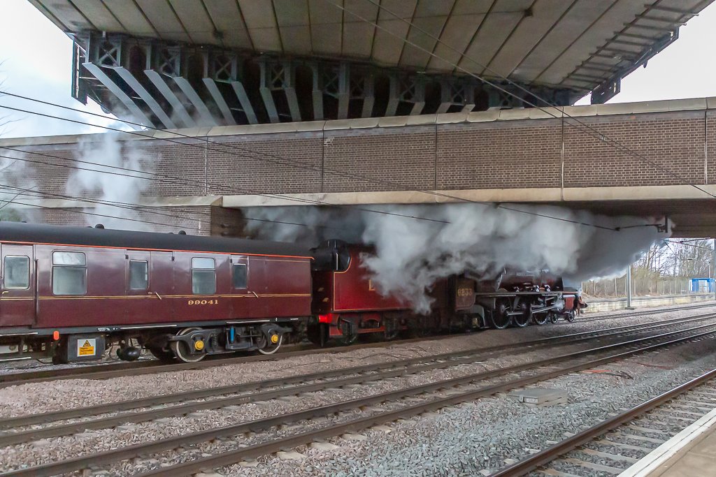 #DuchessofSutherland at Huntingdon this morning @railwaytouring