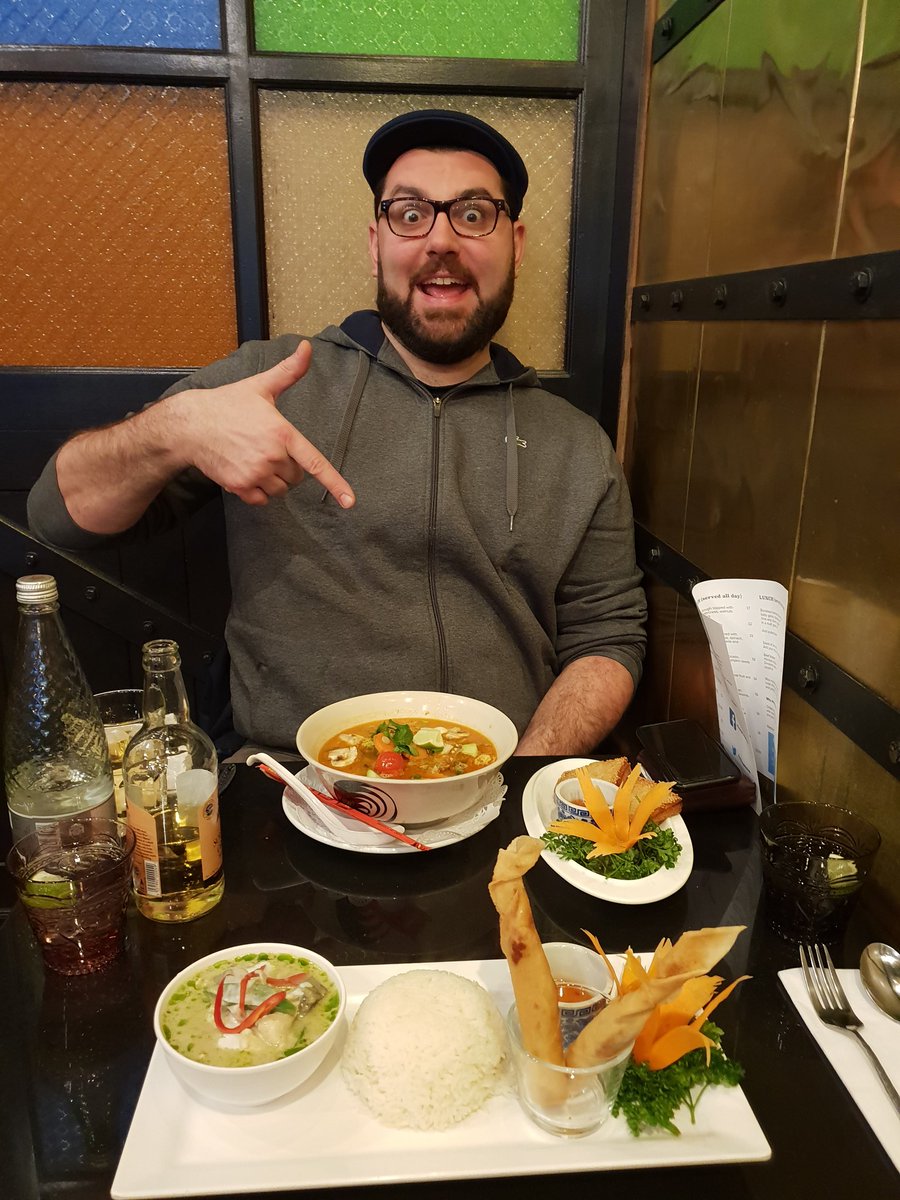 BenSulston's tweet photo. Lunch at @GaabkaoThaiUK with @Rob_Dant 👨🏻🍳
#tonbridge #kent #thaifood #saturdayvibes #chefsdayoff #cheflife https://t.co/BE1FZDshPd