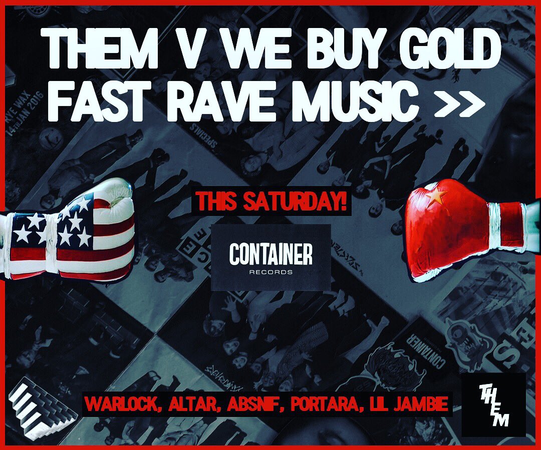 WarlockDJ's tweet image. Rare moment tonight where I get to play some classic early #Gabba records @containeruk Brixton with @THEMldn and @webuygoldldn. Going to be a lively one! 8-11pm