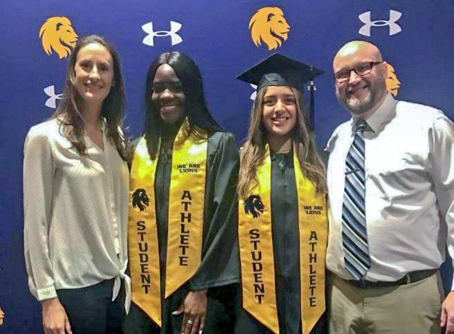 CoachCraigCase's tweet photo. Congratulations @gabyrosarosario and @Beanie_babii_ who are graduating today! The are #BestInClass players,  students, and people.  We're so proud of you and your accomplishments! https://t.co/snQeh6Snwc