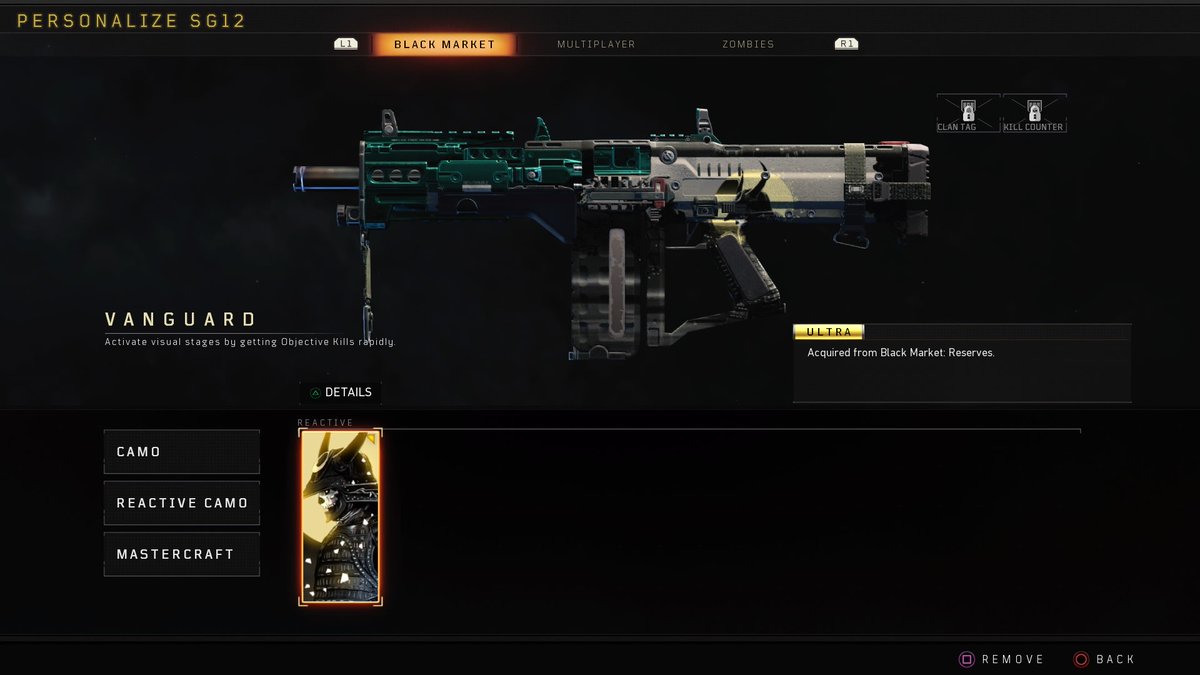 Das_Bund's tweet photo. SG12 Reactive camo.
#BlackOps4 #BO4 #PS4 https://t.co/xezkRPahlE