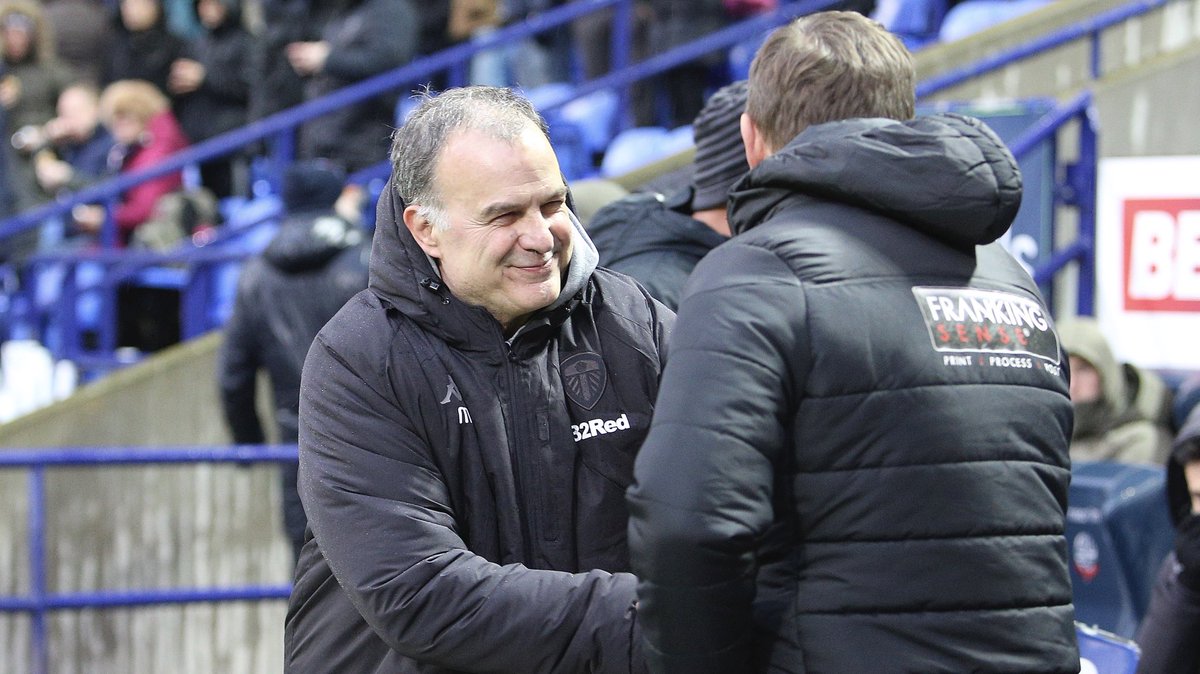Bielsa, en un partido del Leeds.
