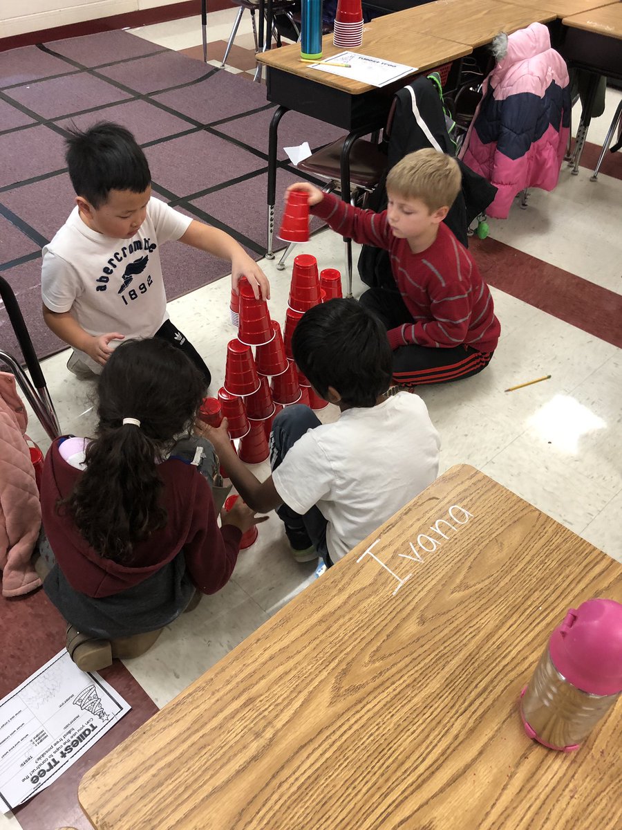 MrG_BSES122's tweet photo. STEM Challenge! How can you build the tallest tree using plastic cups and teamwork!
Everyone is collaborating and using growth mindset skills to work as one in building their tree! Love these guys!
#2ndin122 #BSESJagNation #GVfeeling https://t.co/mbV6RDyK5w