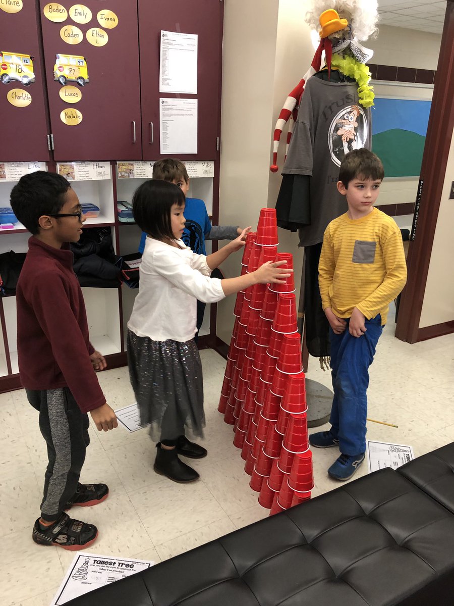 STEM Challenge! How can you build the tallest tree using plastic cups and teamwork!
Everyone is collaborating and using growth mindset skills to work as one in building their tree! Love these guys!
#2ndin122 #BSESJagNation #GVfeeling