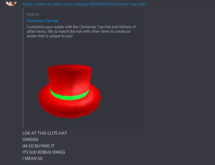 Roblox link hat