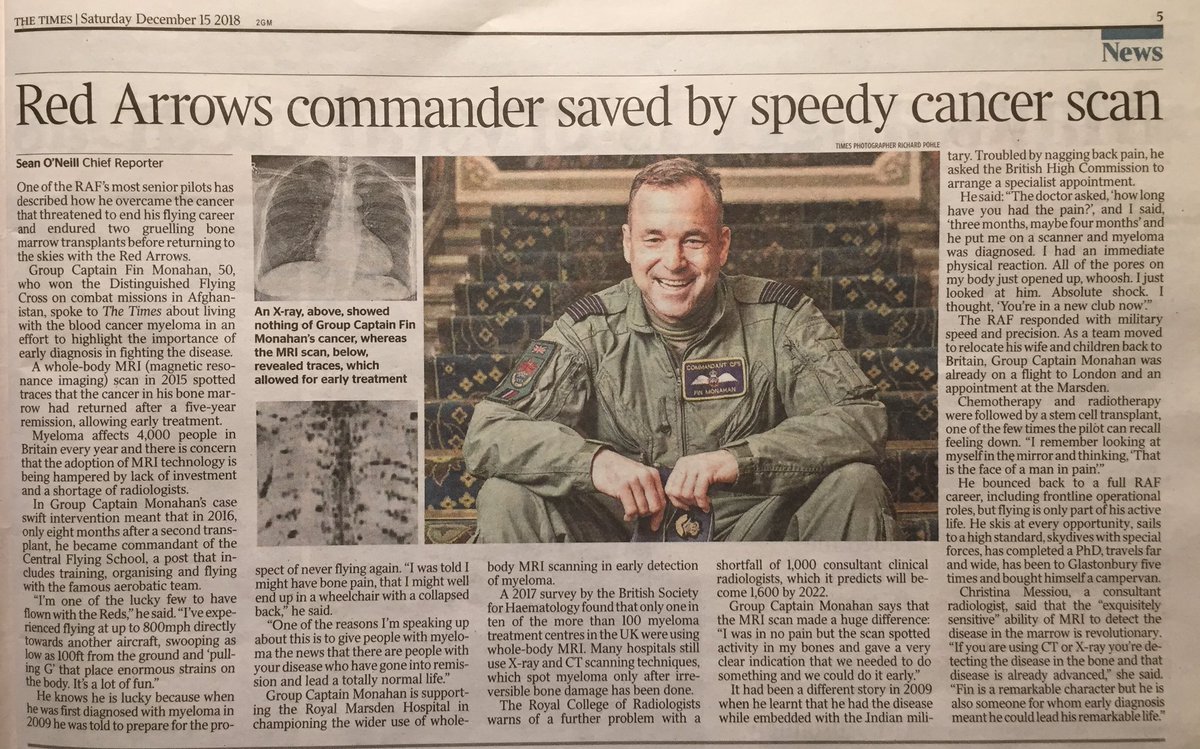 Paul Godfrey (@godderstwit) on Twitter photo Fantastic article by <a href="/TimesONeill/">Sean O'Neill</a> in the <a href="/thetimes/">The Times and The Sunday Times</a> about a very dear friend of ours who has battled #Myeloma for 9yrs.
Fin is the most inspirational person I know and has more energy than a 10 yr old!
Brilliant support from <a href="/RoyalAirForce/">Royal Air Force</a> and <a href="/royalmarsden/">The Royal Marsden Cancer Charity</a> <a href="/DougMajor222/">Dunc Mason</a> Fantastic article by <a href="/TimesONeill/">Sean O'Neill</a> in the <a href="/thetimes/">The Times and The Sunday Times</a> about a very dear friend of ours who has battled #Myeloma for 9yrs.
Fin is the most inspirational person I know and has more energy than a 10 yr old!
Brilliant support from <a href="/RoyalAirForce/">Royal Air Force</a> and <a href="/royalmarsden/">The Royal Marsden Cancer Charity</a> <a href="/DougMajor222/">Dunc Mason</a>