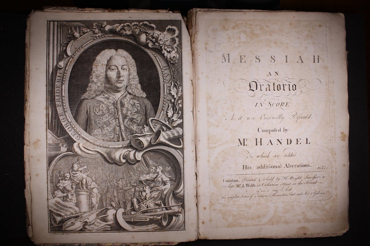 BedesBooks's tweet photo. Day 15 #LibraryChristmasCountdown
First performed in April 1742, Handel's #Messiah has become a Christmas favourite.
Come & hear @durhamcathchoir & @AvisonEnsemble perform Handel's great work in @durhamcathedral tonight: https://t.co/tfxaavGdRC #earlymusic #rarebooks https://t.co/DNOjekBVyi