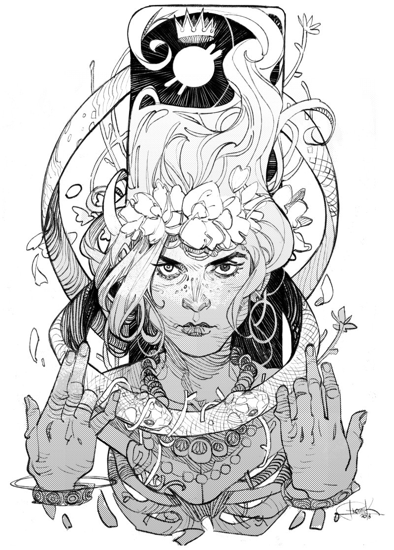 Женщины с недавнего #inktober2018 
