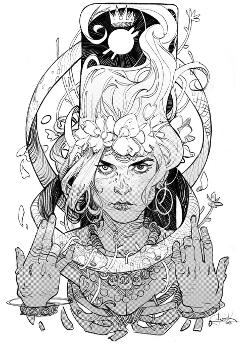 Женщины с недавнего #inktober2018 