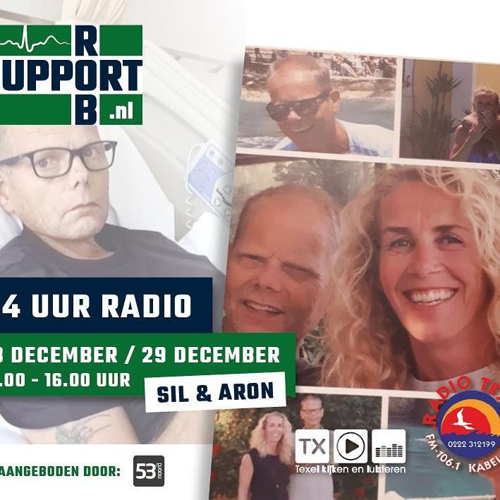 TXkijkenluister's tweet photo. 28 december gaan Sil &amp; Aron 24 uur #Live #Radio maken voor #Supportrob We houden u op de hoogte https://t.co/1PsRgfsKbS