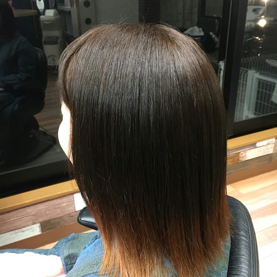 美容室アクア ヘブン 裾カラーさせていただきました 成人式たのしみですね 佐世保 早岐 有福 美容室 早岐美容室 アクアヘブン 裾カラー