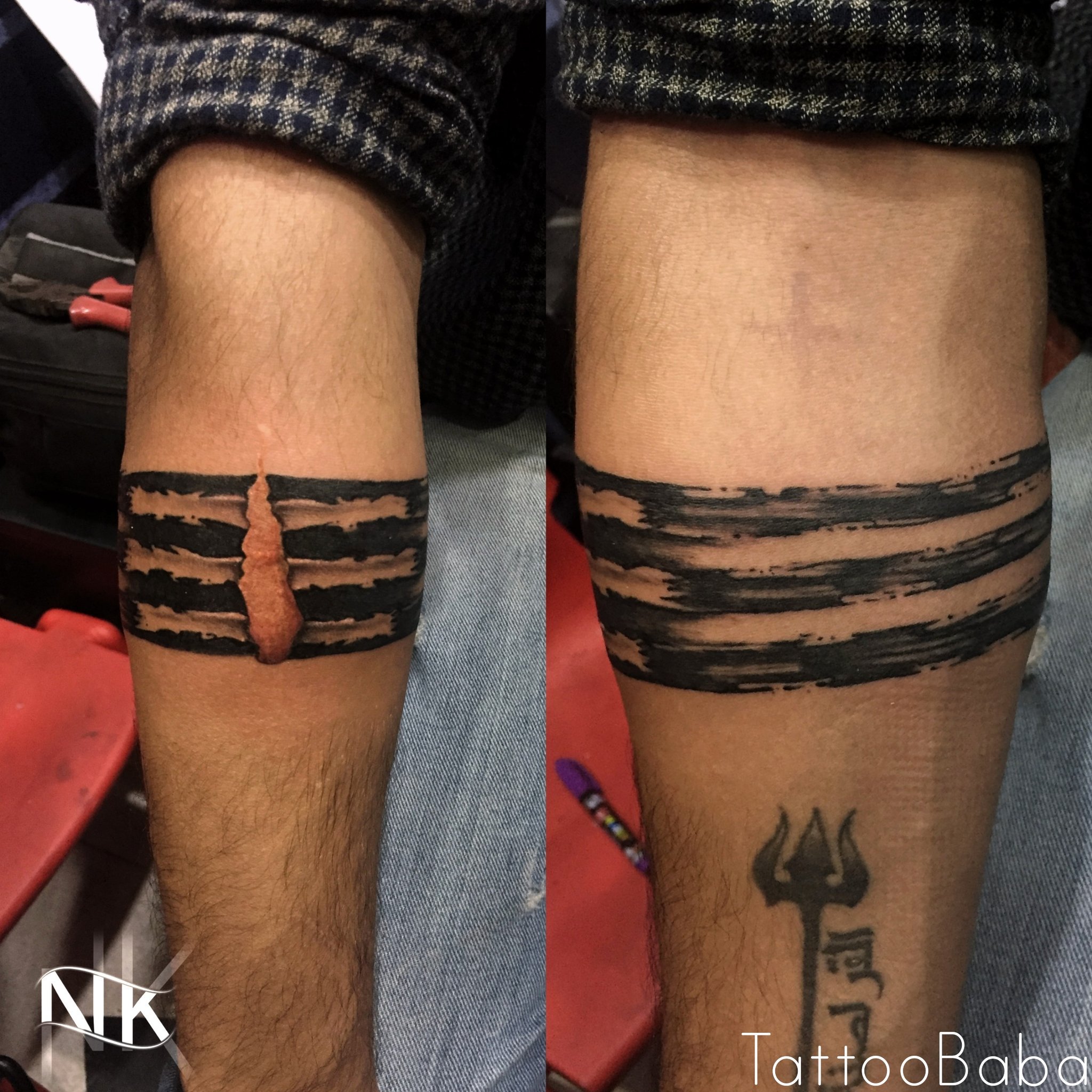 Solid Arm Band Tattoo for Men  Black Poison Tattoos