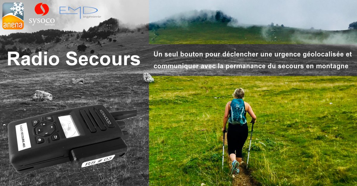 F4CZX's tweet photo. RadioSecours : les essais vont se poursuivre en Isère, en Savoie et dans les Hautes Alpes avec #PGHM et #CRSALPES. https://t.co/mSUL2xcz4F
Projet développé en commun #emd et #sysocomontagne soutenu par @ANENA38 https://t.co/HtKYSMrjt0