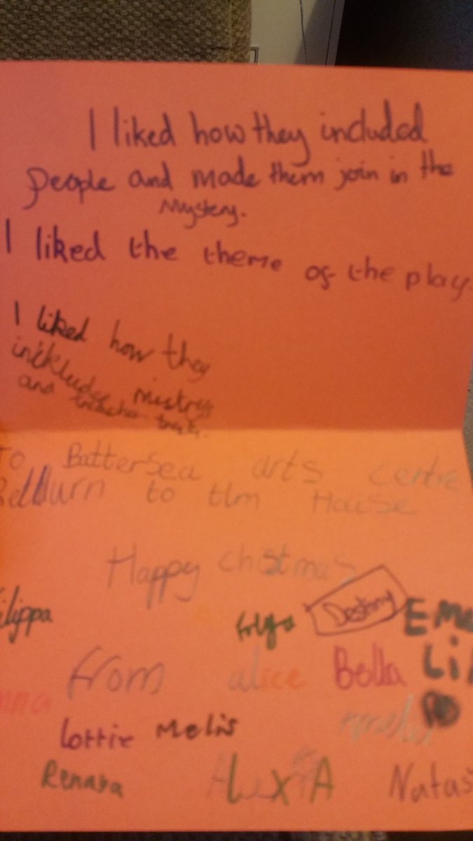 1stBattersea's tweet photo. Last week we had an epic adventure exploring @battersea_arts So much so that our #Brownies wanted to tell the #ReturnToElmHouse cast how much of a big thumbs up they gave the production. Thanks to #BACPheonix for a brilliant quest. https://t.co/CxUkWVSeIH
