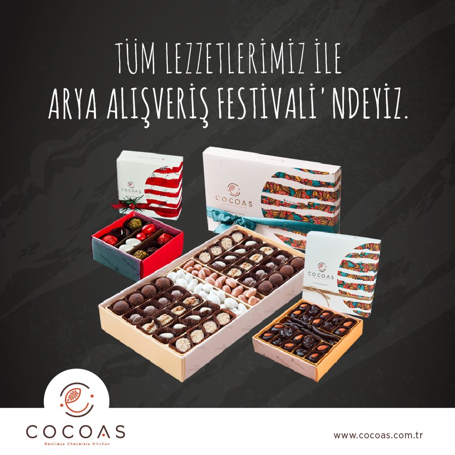 Sevdiklerinize henüz yılbaşı hediyesi almadınız mı? 17 Aralık'ta Arya alışveriş Festivalinde tüm çikolatalarımız ile yer alıyoruz. 🎄 
Yer: Feriye Palace
Kayıt için: eventbrite.com/e/arya-alsveri…