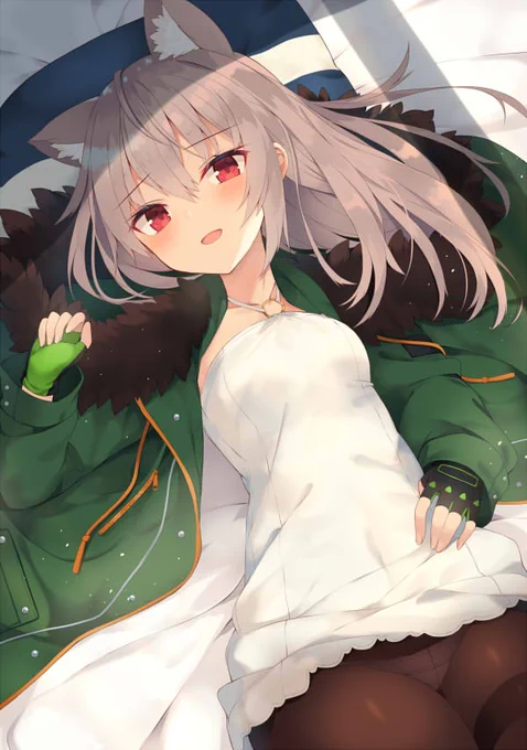 けもみみ女の子の寝転がり攻撃( ॑꒳ ॑ *)! 