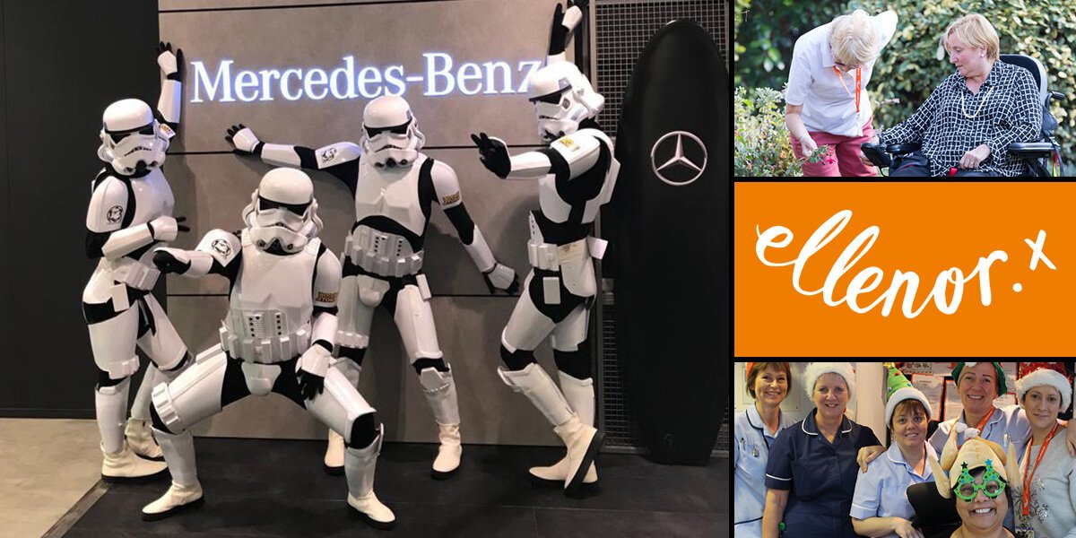 MBVansUK's tweet photo. Walking in a Winter Boogie Wonderland? On the 21st December, @boogie_storm will be delivering gifts on behalf of #MercedesBenzVans to children’s hospice @ellenorcharity. Catch them afterwards, at our Bluewater pop-up store. Find out more: https://t.co/TDUc9QSmnz #PickupPopup https://t.co/1NBbsgdmxf
