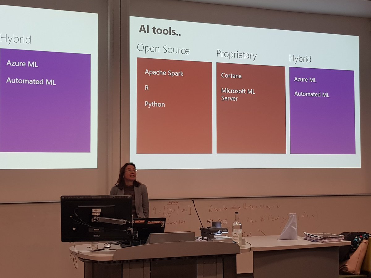 PabloDoval's tweet image. And now, we have @jenstirrup on stage, spreading the word of #AzureNotebook. My next goal in life is to speak half as well as she does!!! #GlobalAIBootcamp