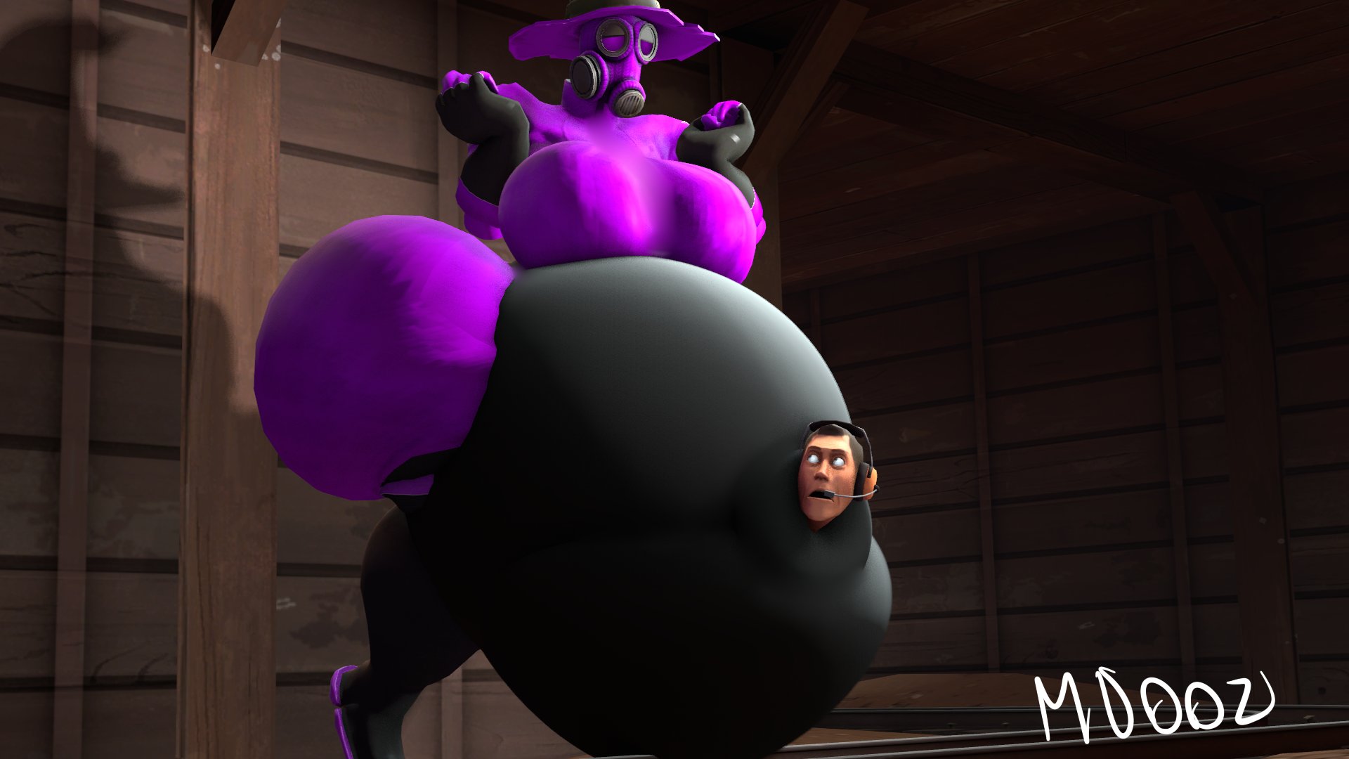 “That time when Senny go around to eat a team
#sfm #fempyro #vore” ...