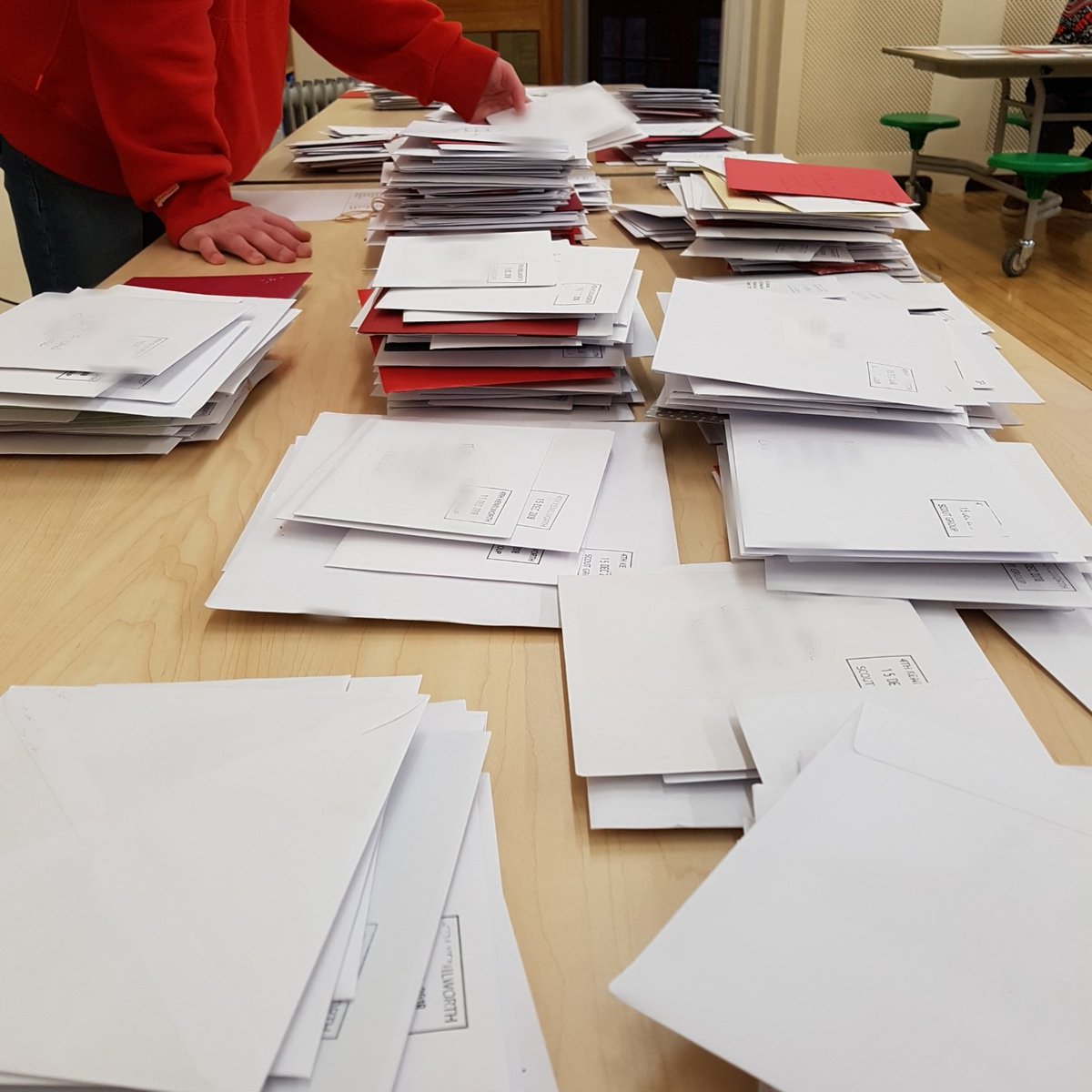 We're busy sorting cards. Deliveries begin tomorrow. #scoutpost