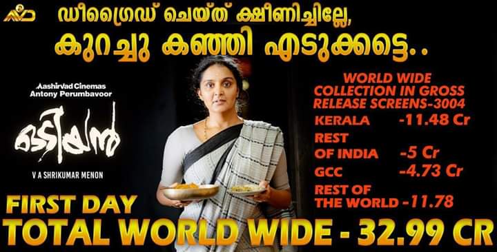 vkkiiy's tweet photo. #Odiyan TOTAL UNIVERSE COLLECTION - 101.99 CRORES

Earth - 32.99 Cr.
Mars - 29.99 cr.
Jupiter- 19.99 cr.
Pluto- 8.99 cr.
Sun- 10.03 cr.

@VA_Shrikumar @Mohanlal https://t.co/pEI0MEGuQk