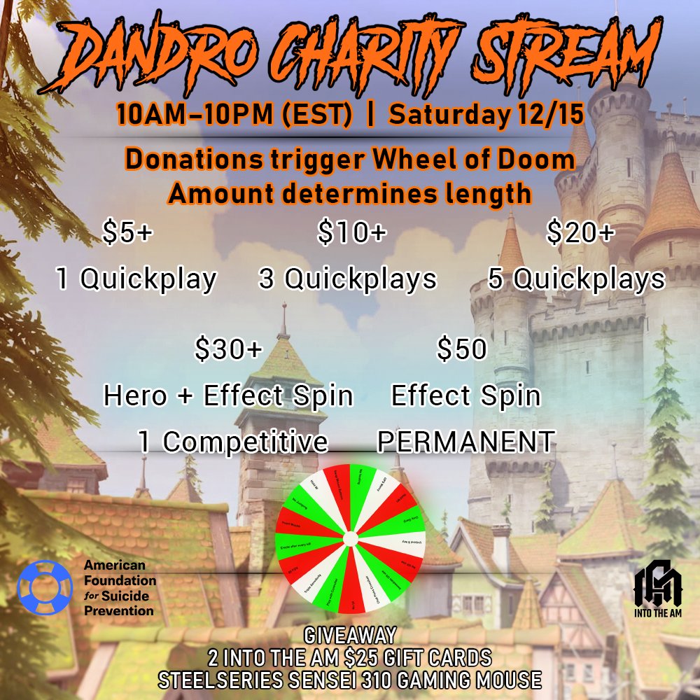 DandroCasts's tweet photo. Today is the day! We're raising money for @afspnational in collaboration with @NucleusTeam for #charity! Starts in 1.5 hours! ❄️❄️❄️ https://t.co/lgFzlyjPD3
